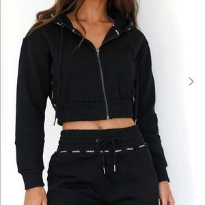 Lounge apparel black hoodie
